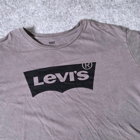 Levi's Men's XL Gray Short Sleeve Logo T Shirt Casual Everyday Basic Cotton Tee - Picture 1 of 7